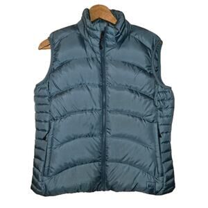 REI Co Op Vest Womens Medium Blue Puffer Down Filled Full Zip